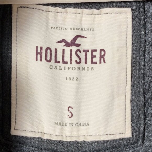 Hollister Womens Gray Y2K 2000s Wool Collar Button Up Sweater Jacket Small - Picture 12 of 14